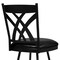 Armen Living Dover 26" Counter Height Barstool in Matte Black Finish and Black Faux Leather LCDOBAMBBL26 - alternate 3